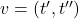 v = (t', t'')