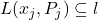 L(x_j, P_j) \subseteq l