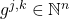 g^{j,k} \in \mathbb{N}^n