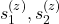 s_1^{(z)}, s_2^{(z)}